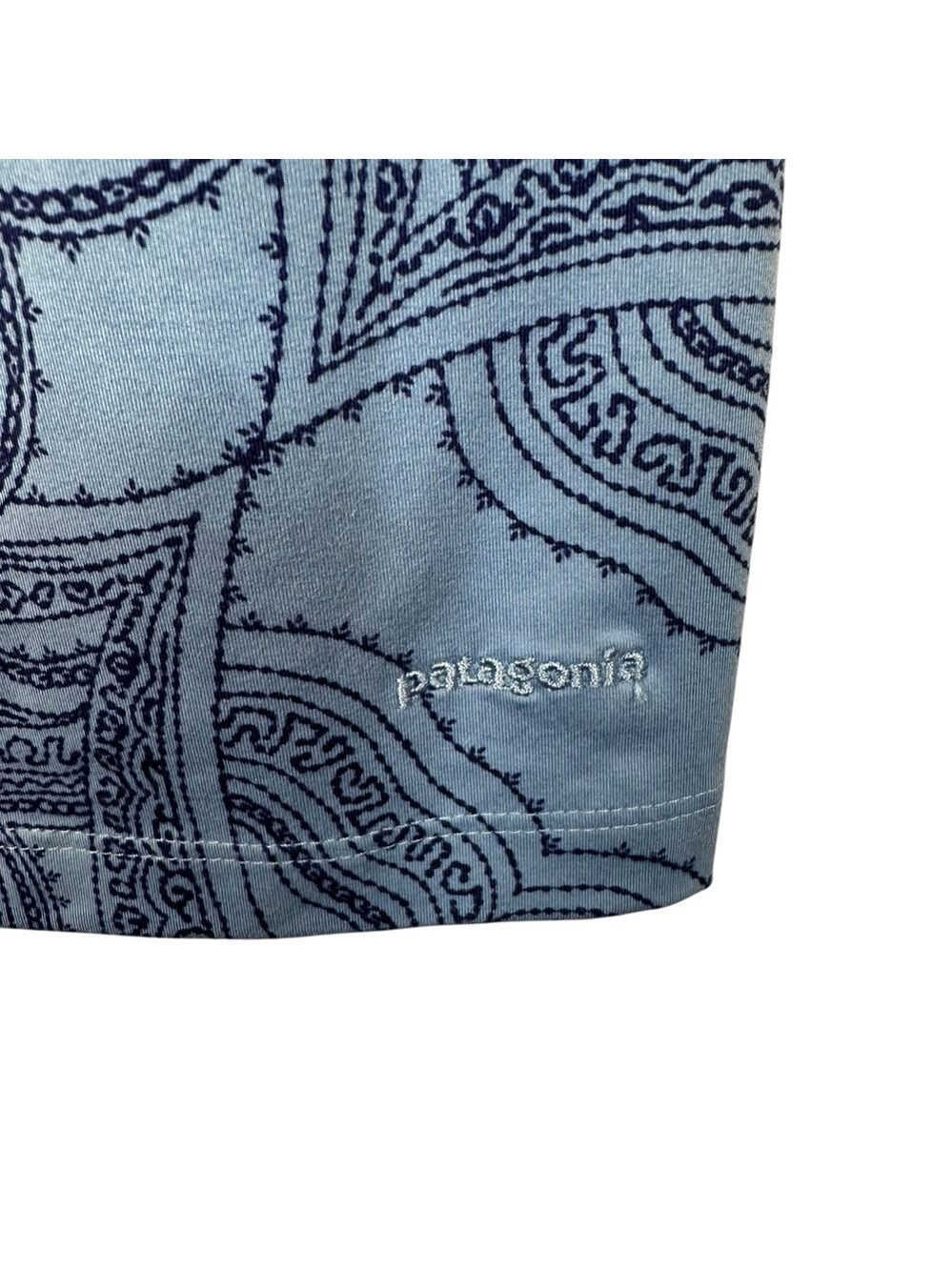 Patagonia Bandha Top Raja Railroad Blue Yoga Tank Shelf Bra Paisley Large - Picture 10 of 10
